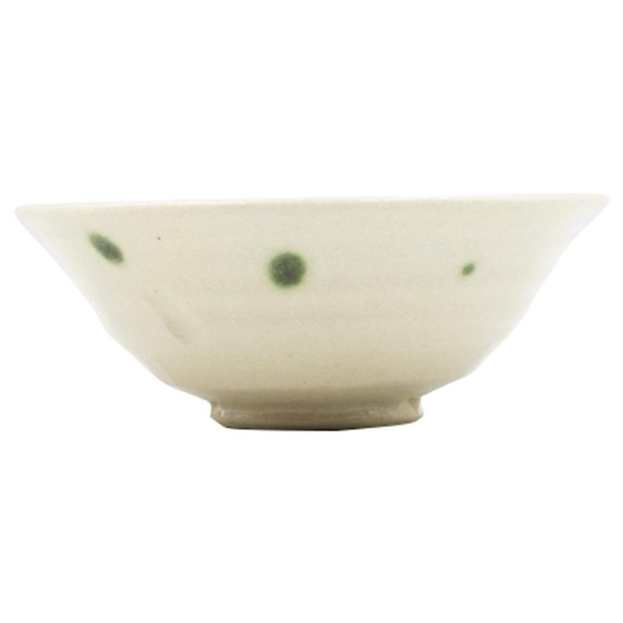 茶道具 抹茶茶碗 / 弥七田織部水玉平茶碗（隆司作） 化粧箱入