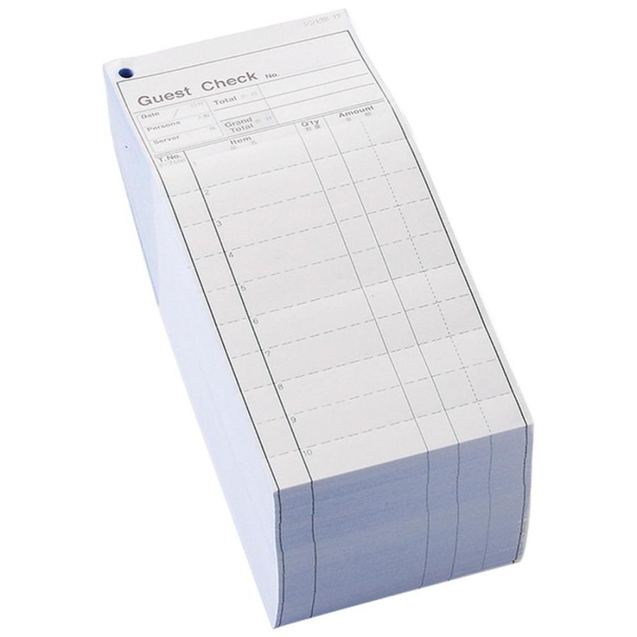 会計伝票 横のり 英語 [ 80 x 175mm ] 【 店舗用品 】| 店舗備品