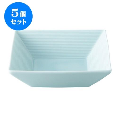 5個セット 千段 16正角鉢 青磁 [160 X 160 X 45mm] [約350g] 飲食店 業務用 カフェ レストラン ホテル シンプル 洋食器 ギフト