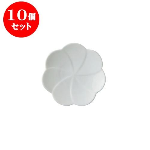 10個セット コトハナ 11小皿 立葵 白 [直径115x17mm]  飲食店 業務用 カフェ レストラン ホテル シンプル 洋食器 ギフト