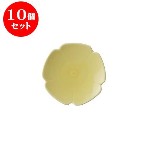 10個セット コトハナ 11小皿 日日草 薄黄 [直径115x17mm]  飲食店 業務用 カフェ レストラン ホテル シンプル 洋食器 ギフト