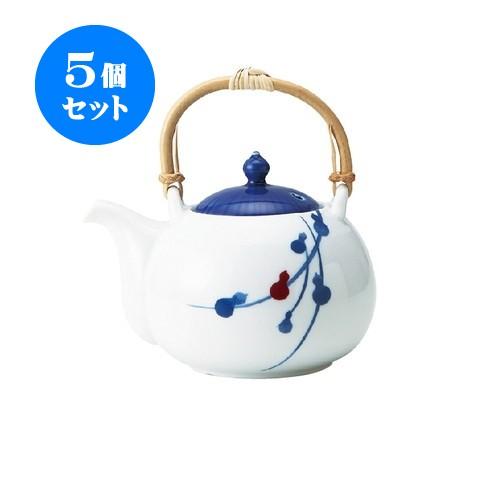 5個セット fu-cu-be 土瓶 染付六ッ瓢 [145 X 115 X h145mm] [約335g][約450cc] 飲食店 業務用 カフェ レストラン ホテル シンプル 洋食器 ギフト