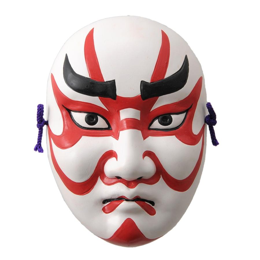 お面 / 歌舞伎面 隈取 : 寸法 高さ 18cm : せともの本舗 - 通販