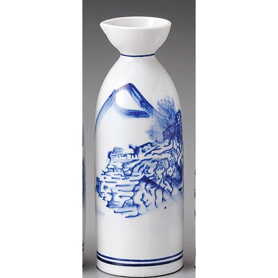 酒器 山水3合徳利 [ 6.5 x 19cm 430cc ] 料亭 旅館 和食器 飲食店 業務