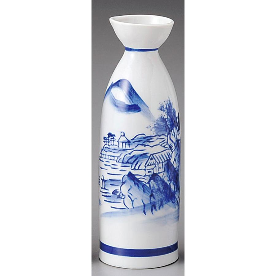 酒器 染付山水本2号徳利 [ 5.5 x 17.3cm 290cc ] 料亭 旅館 和食器