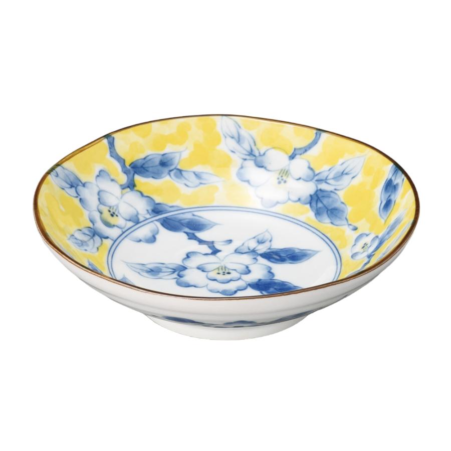 黄彩花紋六兵5.5浅鉢 寸法:17×4.9cm | 和食器 : せともの本舗 - 通販