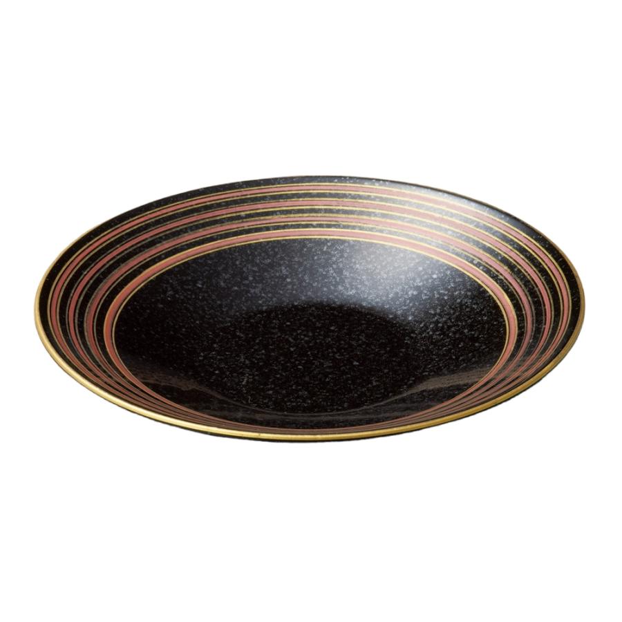 黒御影朱金筋7寸鉢 寸法:21.8×3.7cm | 和食器 : せともの本舗 - 通販
