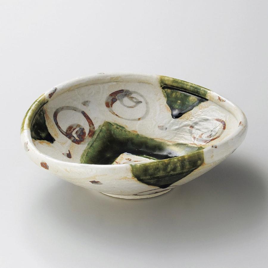 大鉢 織部おもだかたわみ盛鉢 [ 23 x 22 x 7cm ] | 盛鉢 和食器 洋食器 おしゃれ 業務用