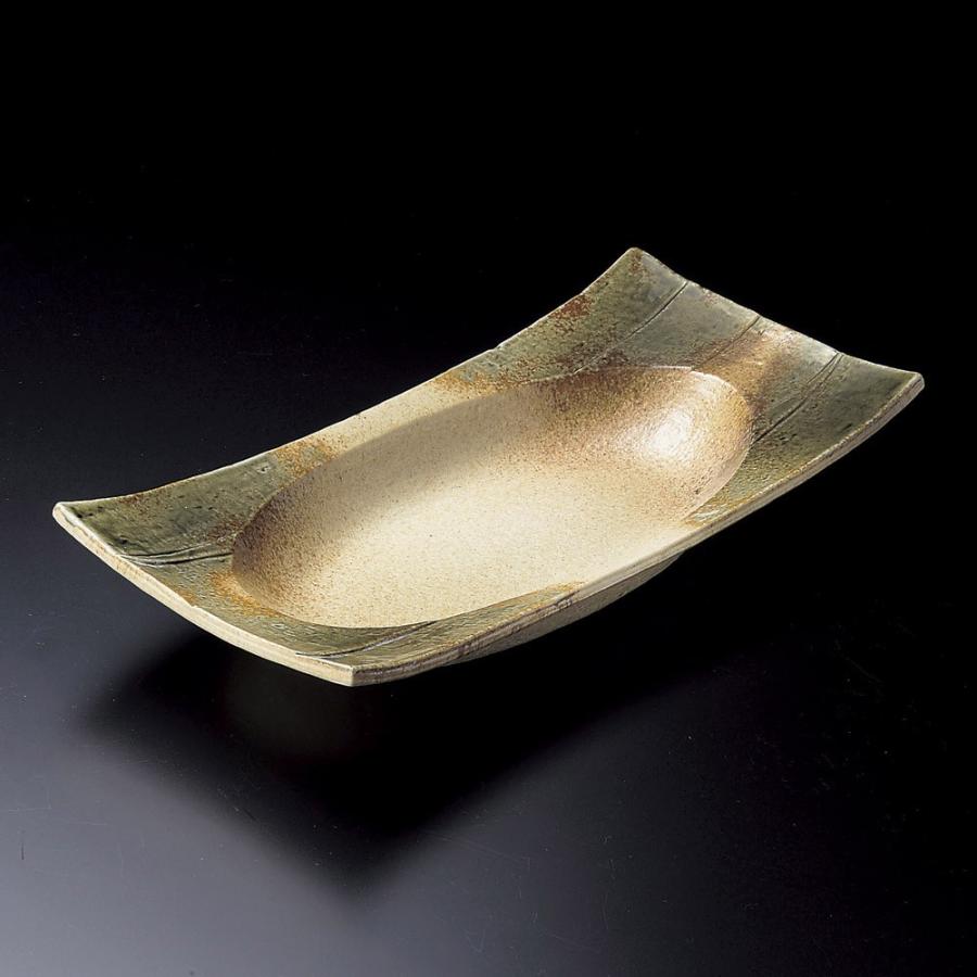 大鉢 伊賀織部12.0寸長角四方楕円鉢 [ 37 x 18.2 x 6.9cm ] | 大鉢 盛鉢 和食器 洋食器 おしゃれ 業務用