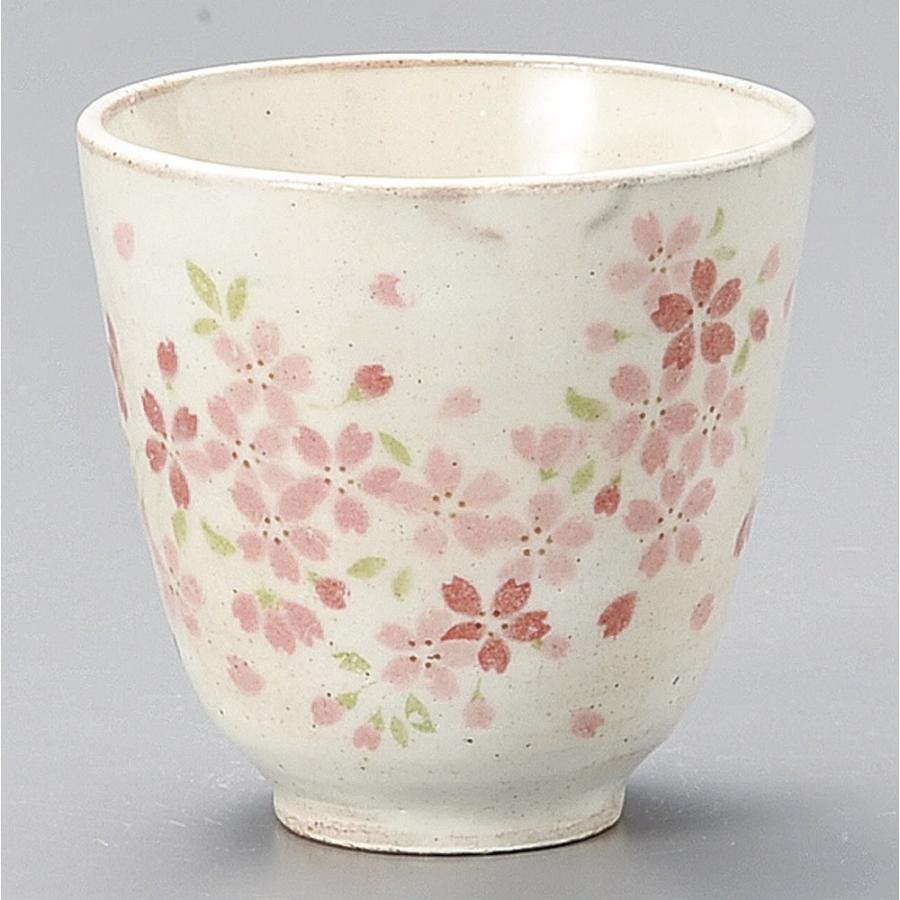 長湯呑 桜しずく [ 8.2 x 8cm ] 料亭 旅館 和食器 飲食店 業務用 : せ