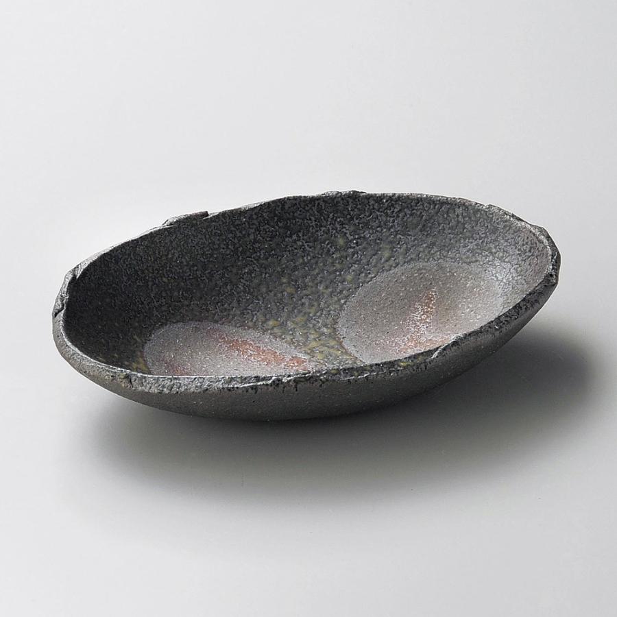 和食器（変形炭化中鉢）/信楽焼 炭化四角そり皿(和食器,鉢もの,中鉢)|