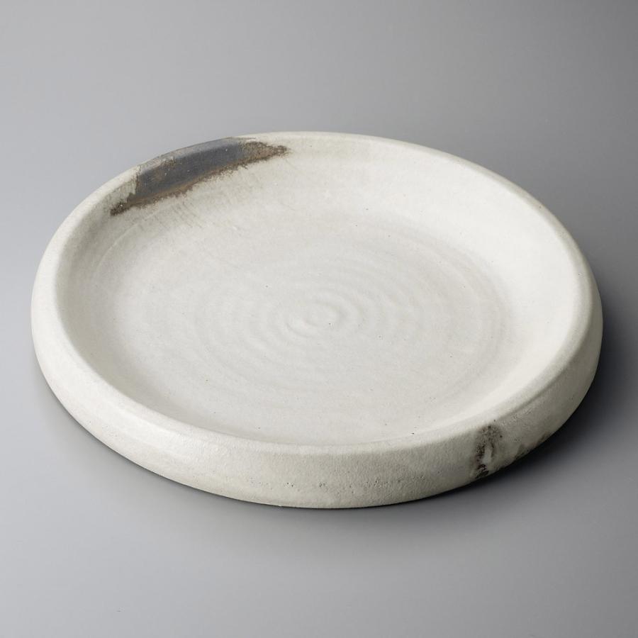盛皿 灰釉粉引10.0台皿（信楽焼） [ 31.5 x 3.5cm ] 料亭 旅館 和食器 飲食店 業務用