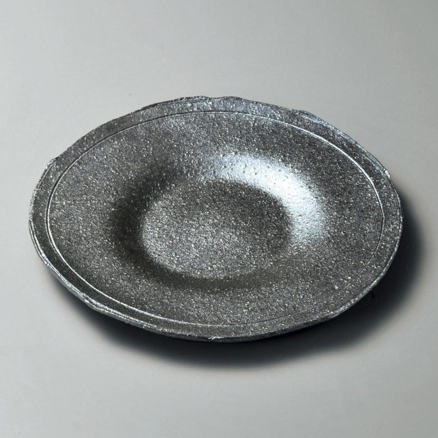 丸皿 黒窯変8.8丸皿（信楽焼） [ 26.5 x 2cm ] 料亭 旅館 和食器 飲食店 業務用