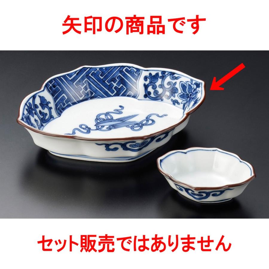 有田焼逸品 めでた図花菱 向付（有田焼） [ 18.5 x 14.5 x 4cm ] 料亭 旅館 和食器 飲食店 業務用