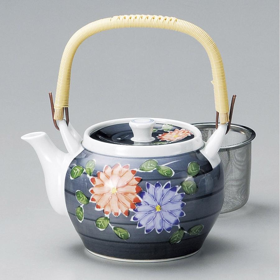 土瓶 一珍菊絵U付8号土瓶（有田焼） [ 15.5 x 12.5cm 1,400ｃｃ ] 料亭 旅館 和食器 飲食店 業務用