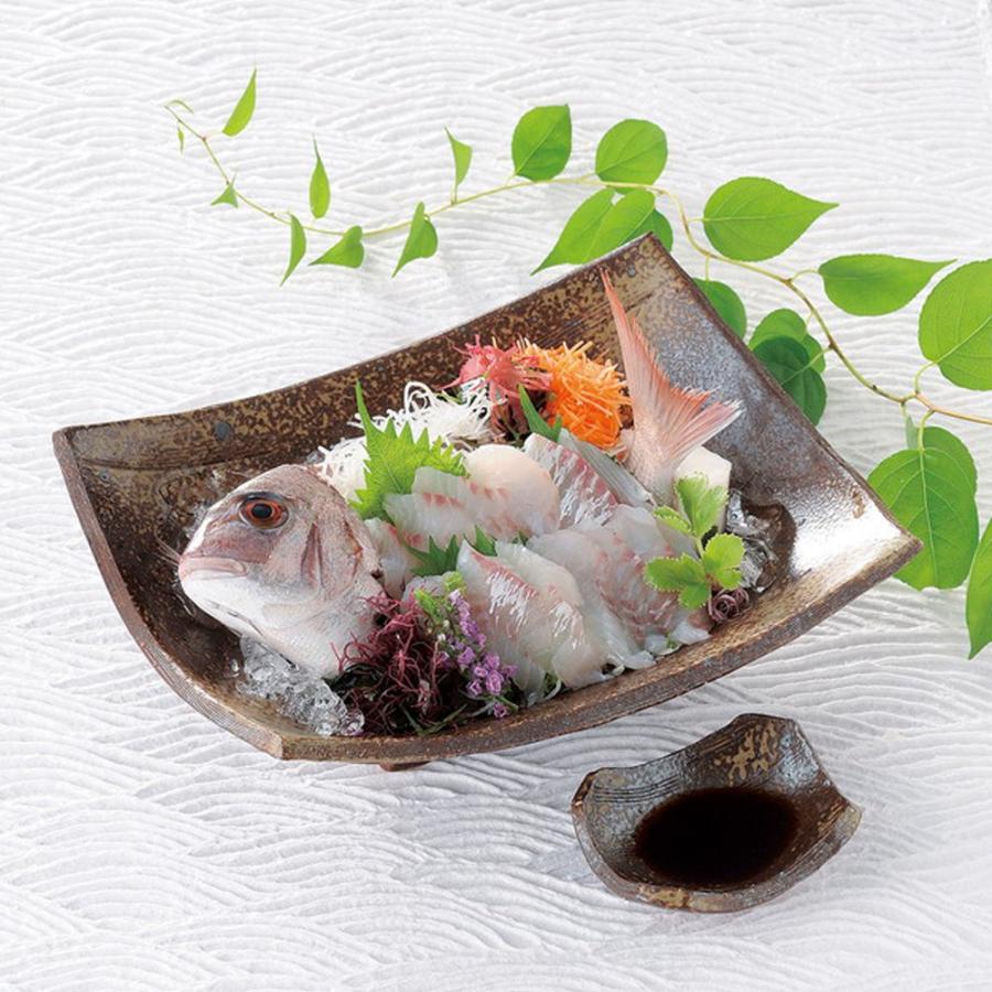 ☆ 刺身鉢 ☆ 手造り備前風角尺一盛鉢 [ 28.8 x 21.4 x 8.6cm ] 【 料亭 旅館 和食器 飲食店 業務用 】の画像