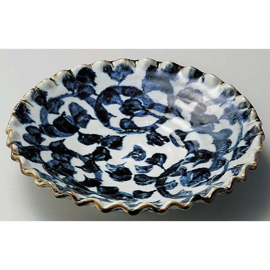 ☆ 変形中皿 タコ唐草波型7.5皿 [ φ23 x 4.7cm ] | 変形皿 盛皿 和食器