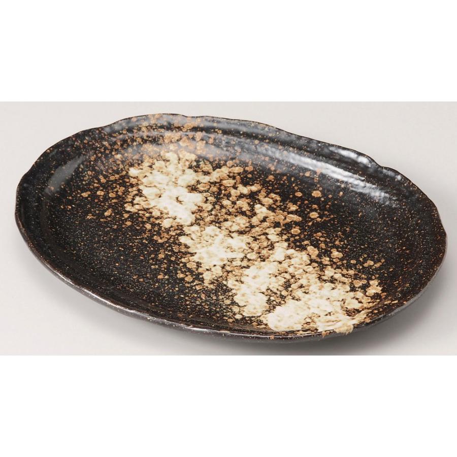 ☆ 楕円皿 黒備前楕円盛皿 [ 28.5 x 21.8 2.5cm ] | 和食器 洋食器