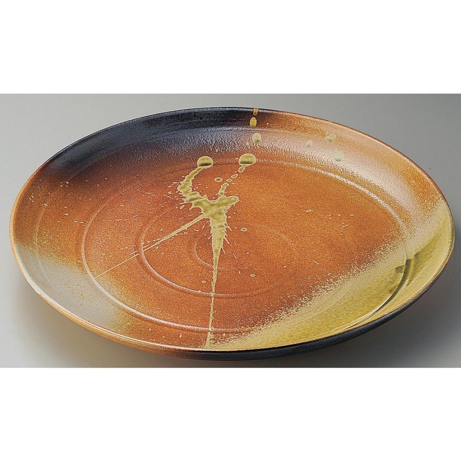 ☆ 丸大皿 ☆ 古信楽12.0丸皿 [ φ37 x 4.2cm ] 【 料亭 旅館 和食器 飲食店 業務用 】
