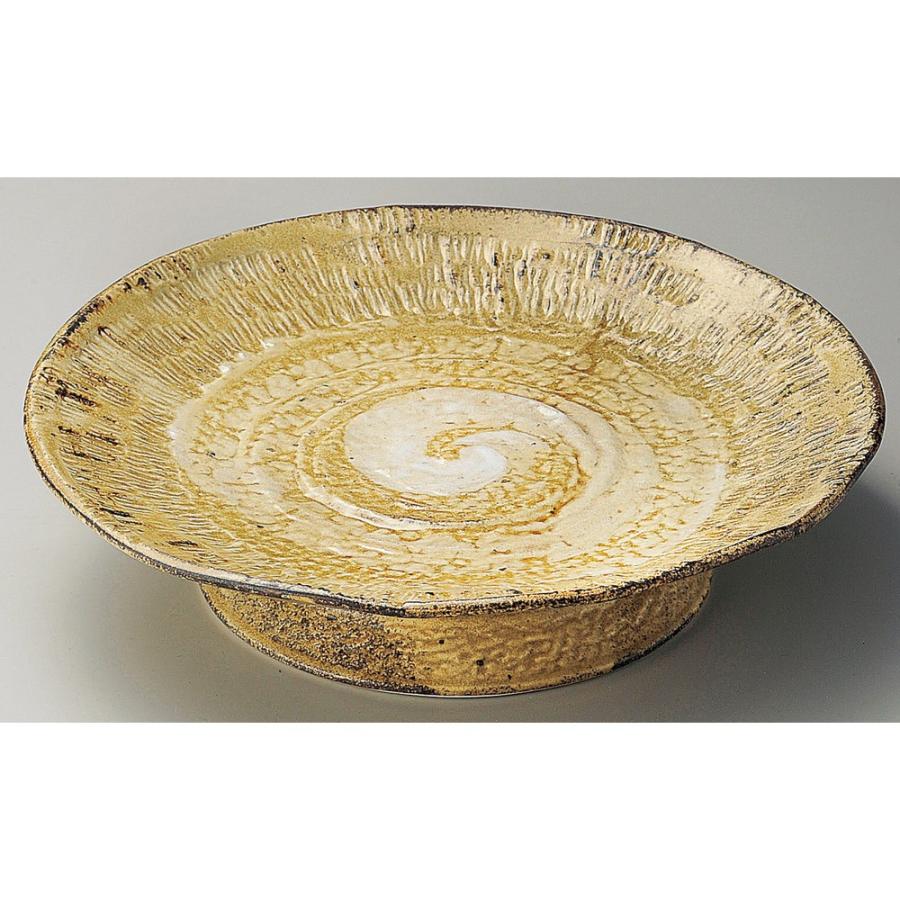 ☆ 丸大皿 ☆ 粉引高台尺寸皿 [ φ30.5 x 7.5cm ] 【 料亭 旅館 和食器 飲食店 業務用 】