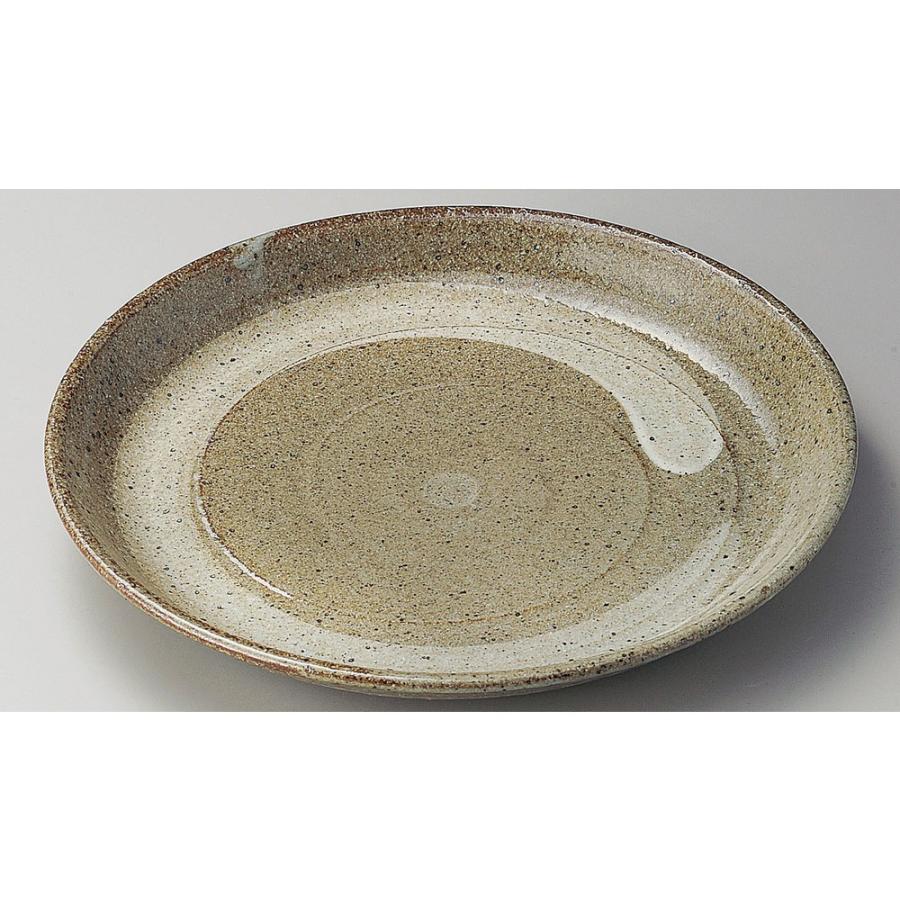 信楽焼 灰刷毛 30cm 大皿 白刷毛目 日本製 丸皿 和食器 焼き物 灰遊