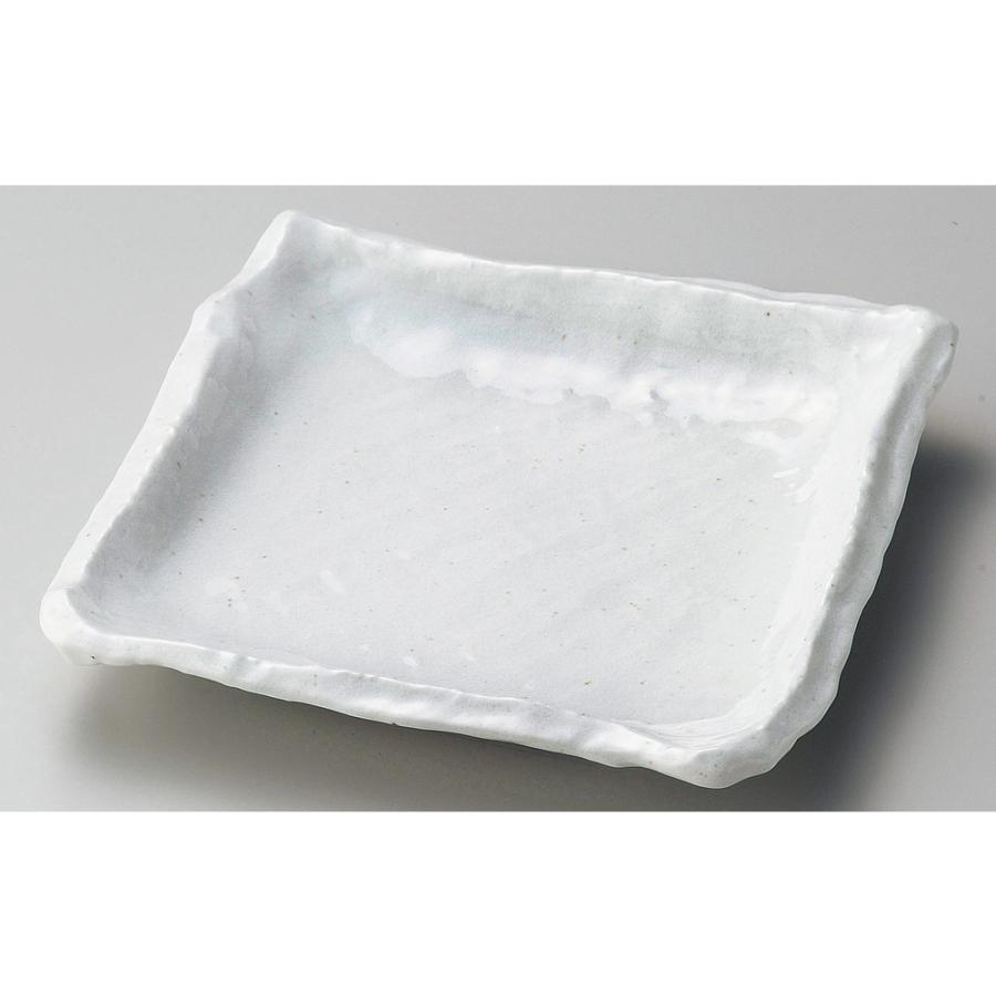 ☆ 角中皿 白釉19cm正角皿 [ 19 x 3.5cm ] 【 料亭 旅館 和食器 飲食店