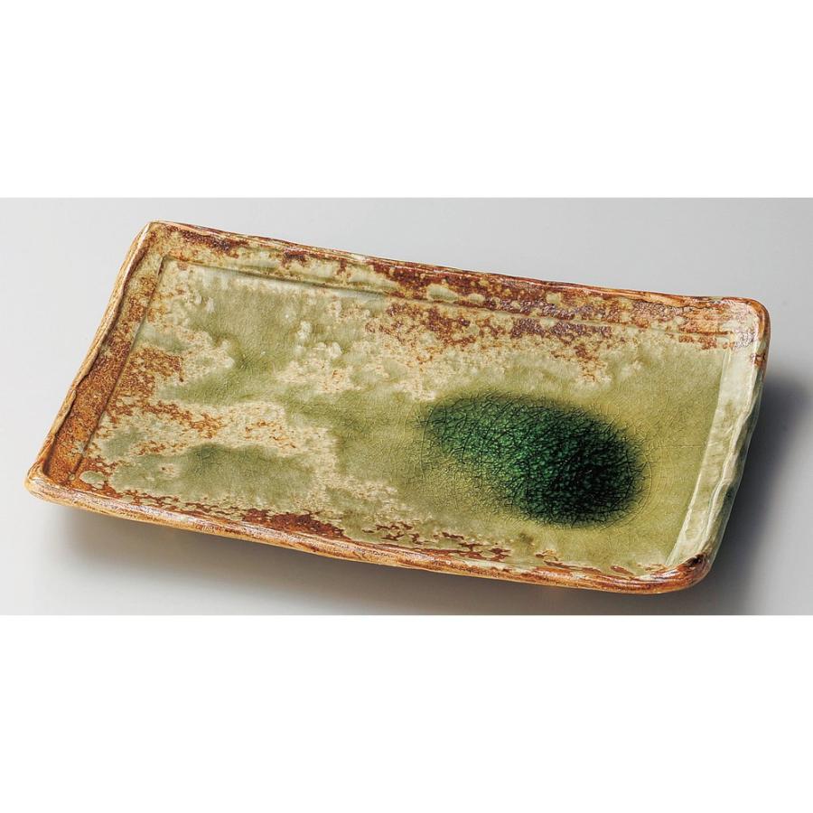 ☆ 長角大皿 ☆ 灰釉足付長角皿 [ 32 x 21 x 4cm ] 【 料亭 旅館 和食器 飲食店 業務用 】