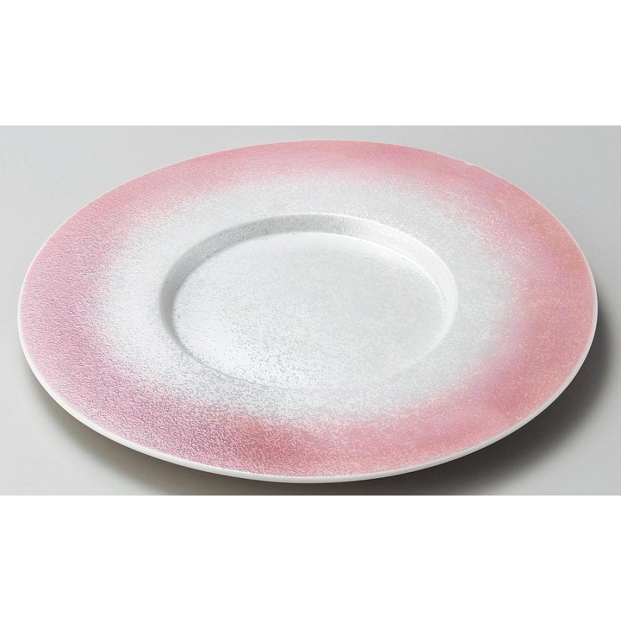 ☆ 丸中皿 ☆ ピンクラスター27cm丸皿 [ 26.9 x 1.8cm ] 【 料亭 旅館 和食器 飲食店 業務用 】