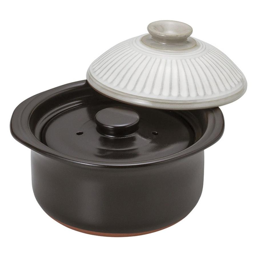 ☆ ご飯鍋 ☆ 銀峯菊花粉引ご飯鍋2合炊(中蓋