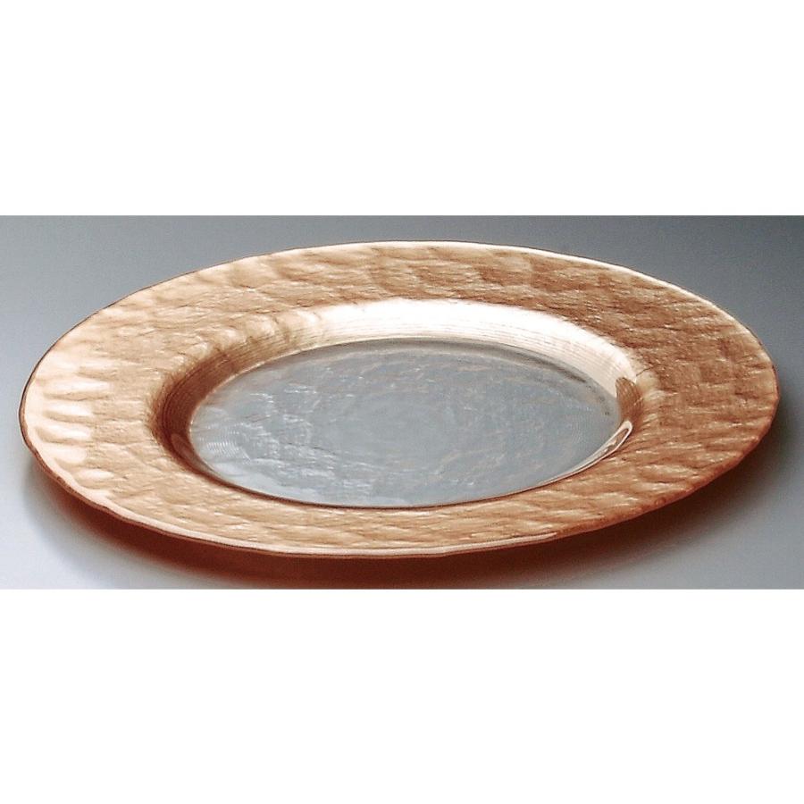☆ ガラス製品 ☆ ブラウンリムプレート28cm [ φ28 x 1.8cm ] 【 ホテル レストラン 洋食器 飲食店 業務用 】