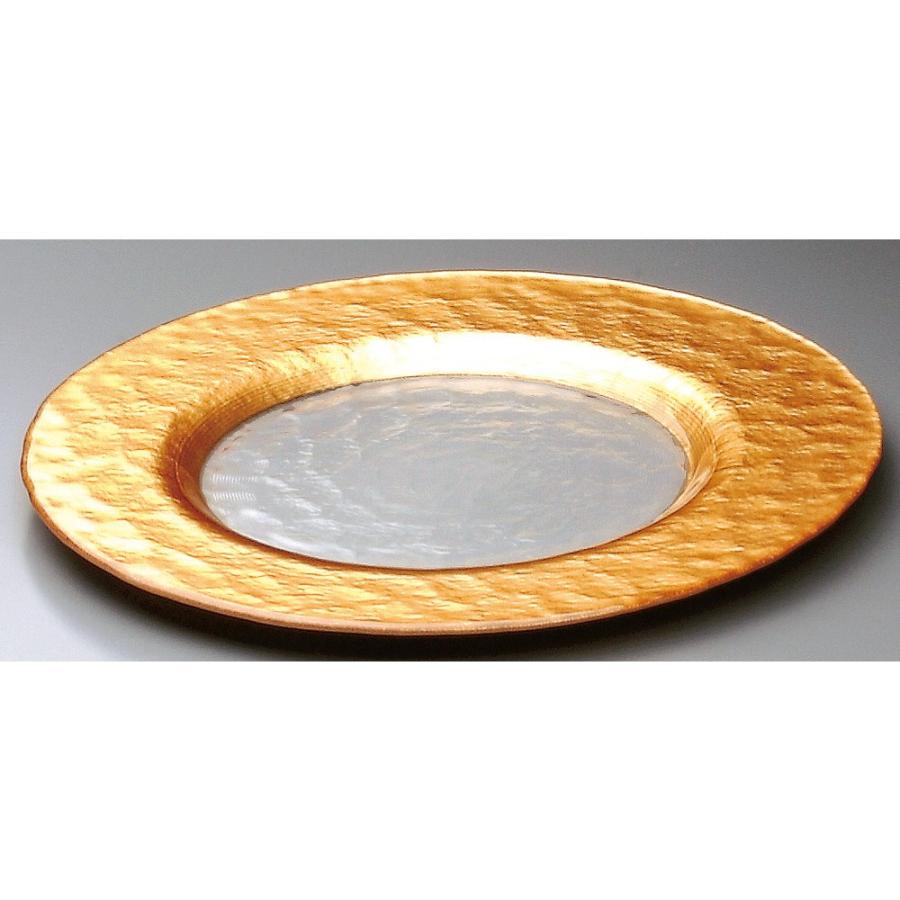 ☆ ガラス製品 ☆ ゴールドリムプレート28cm [ φ28 x 1.8cm ] 【 ホテル レストラン 洋食器 飲食店 業務用 】