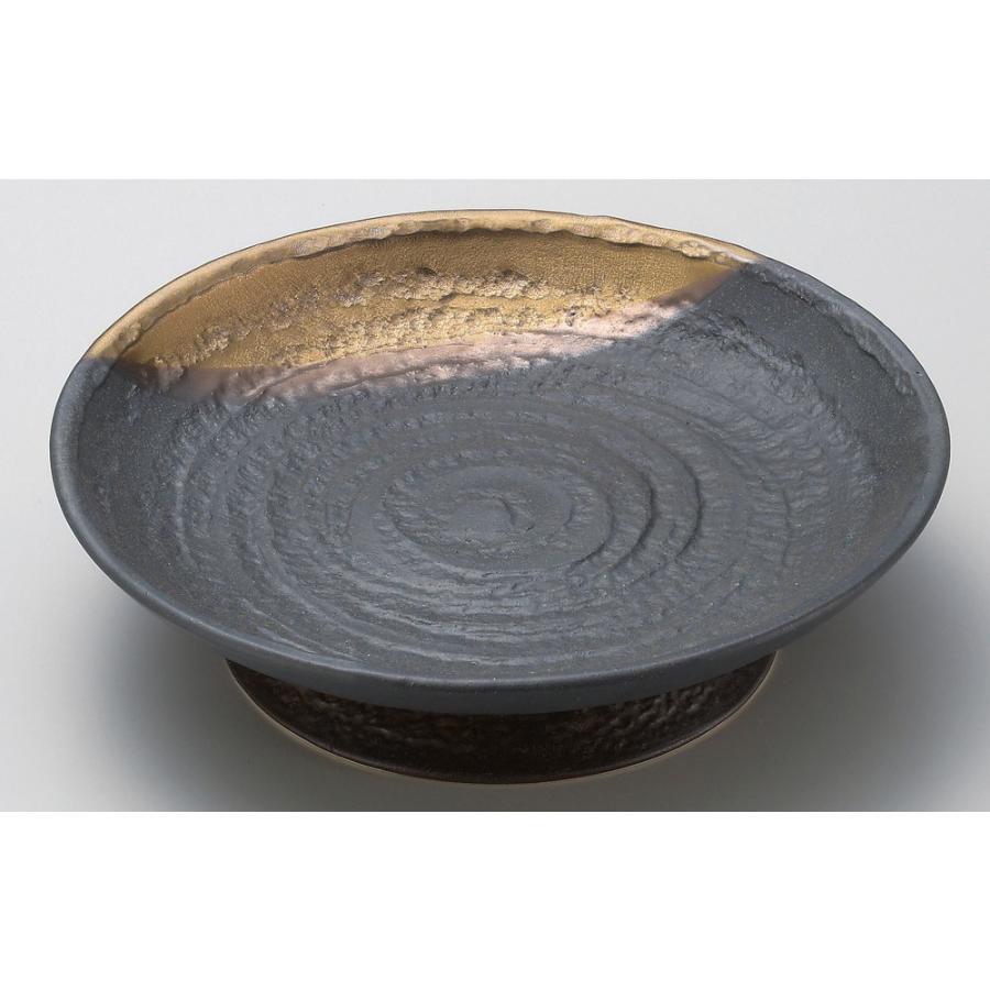 ☆ 丸大皿 ☆ 金彩ぬり分流尺高台皿 [ φ29.5 x 8.8cm ] 【 料亭 旅館 和食器 飲食店 業務用 】