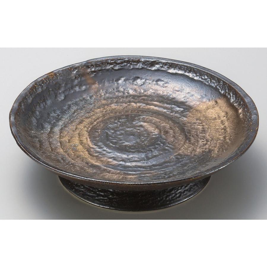☆ 丸大皿 ☆ 金彩流尺高台皿 [ φ29.5 x 8.8cm ] 【 料亭 旅館 和食器 飲食店 業務用 】