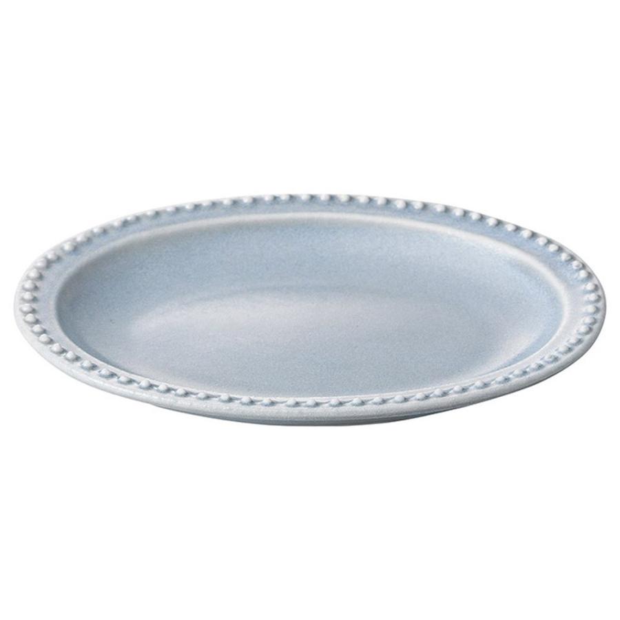 グレーの楕円形皿 約30cm 洋食器 楕円皿 / グレーリムドット12オーバル 寸法: 12.5 x 9.3 1.7cm