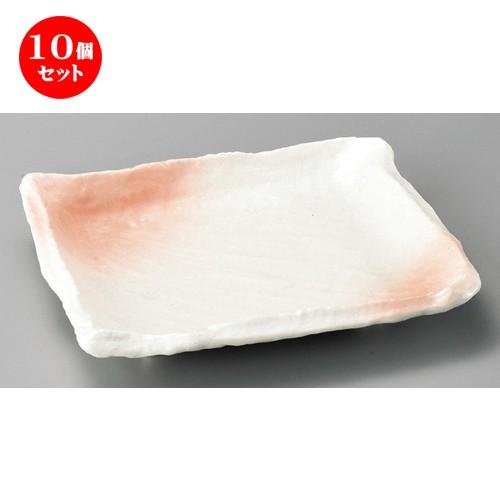 10個仕掛ける ☆ 正角皿 ☆ サクラ色吹19珊正角皿 [ 190 x 190 x 35粍 ] 【小料理屋 はたご屋 和食器 飲食店 御役目用 】 食器-皿-食器、グラス、カトラリー