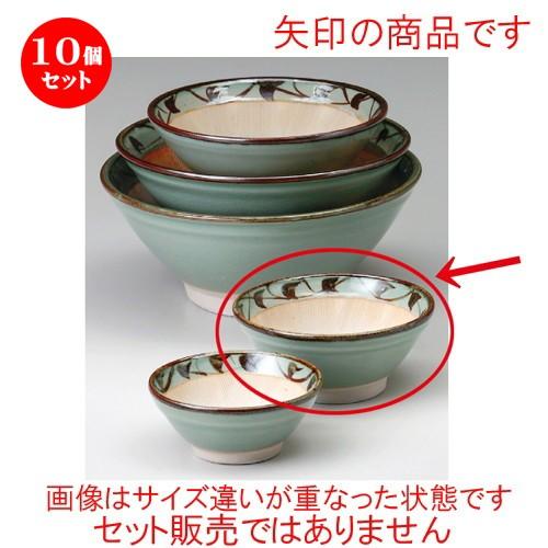 10個セット ☆ スリ鉢 ☆ ヒワ釉唐草5.0スリ鉢 [ 150 x 65mm ] 【料亭 旅館 和食器 飲食店 業務用 】