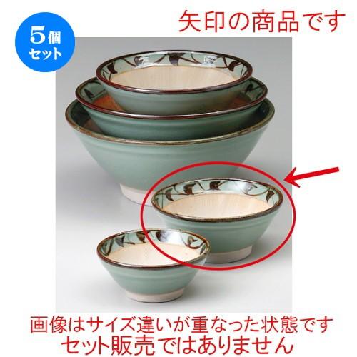 ☆ スリ鉢 ☆ ヒワ釉唐草5.0スリ鉢 [ 150 x 65mm ] 【料亭 旅館 和食器 飲食店 業務用 】