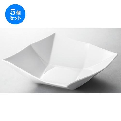 5個セット ☆ 洋食器 ☆ 白オリメ（中） [ 208 x 208 x 48mm ] 【レストラン ホテル 飲食店 洋食器 業務用 】