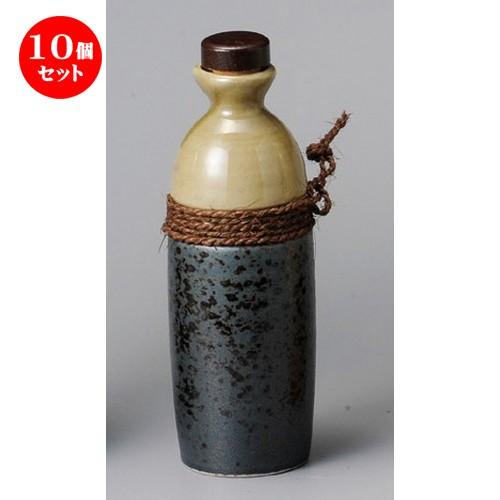 10個セット ☆ 酒器 ☆ 藍染割々2号ボトル [ 65 x 210mm・450cc ] 【居酒屋 割烹 和食器 飲食店 業務用 】