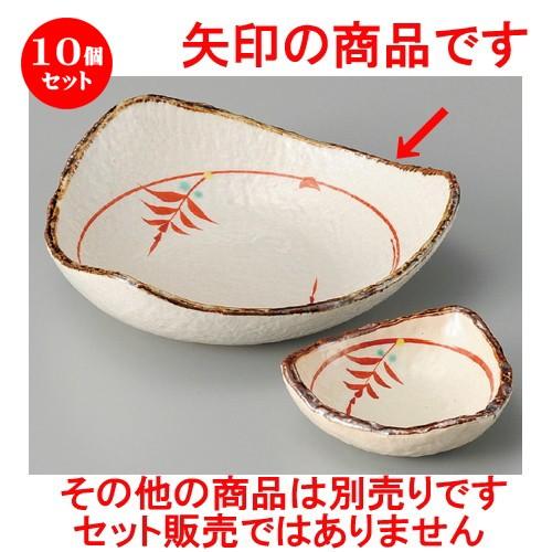 10個セット ☆ 刺身鉢 ☆ 灰釉赤絵三角5.5鉢 [ 165 x 43mm ] 【料亭 旅館 和食器 飲食店 業務用 】