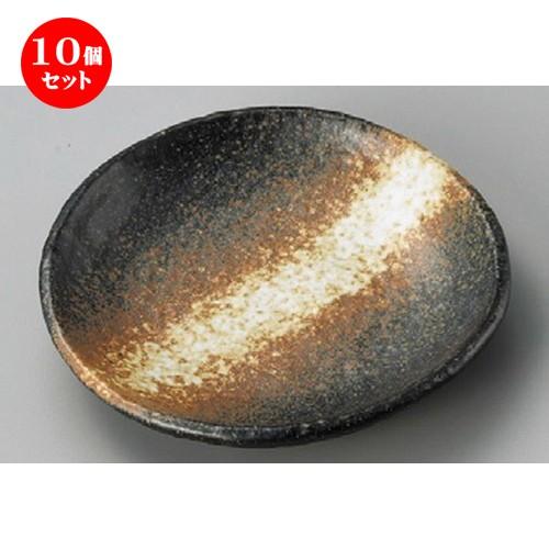 10個セット ☆ 丸皿 ☆ 黒備前5.0丸皿 [ 150 x 22mm ] 【料亭 旅館 和食器 飲食店 業務用 】