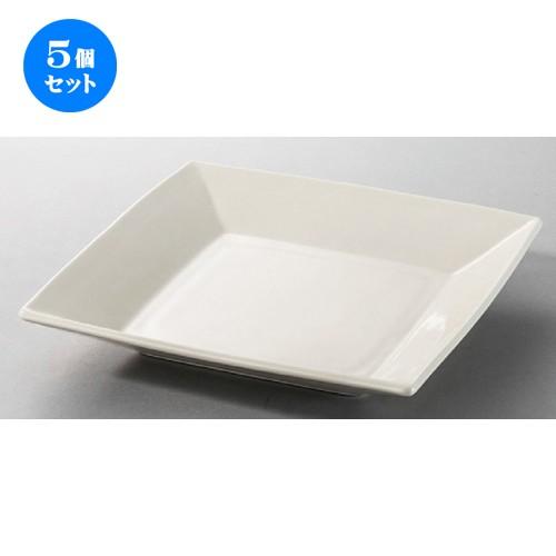 5個セット ☆ 洋食器 ☆ M2ホワイト角大皿 [ 208 x 208 x 35mm ] 【レストラン ホテル 飲食店 洋食器 業務用 】