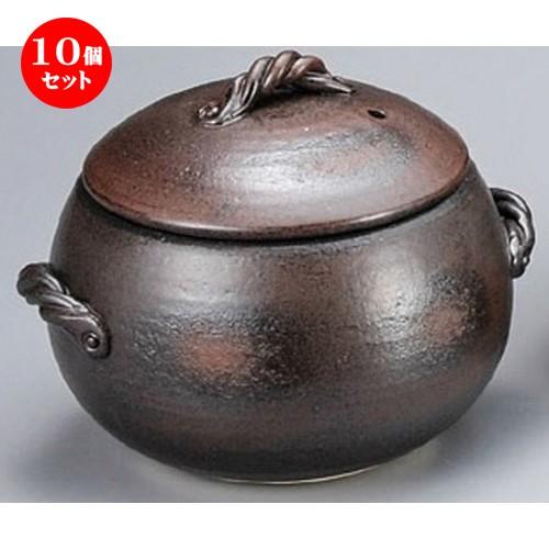 10個セット ☆ 炊飯調理鍋 ☆ 黒吹3合ごはん炊鍋 [ 205 x 160 x 163mm ] 【料亭 旅館 和食器 飲食店 業務用 】