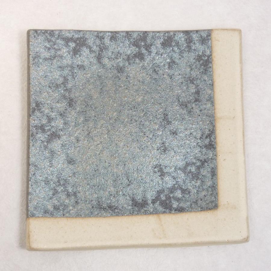 5個セット ☆ 正角皿 ☆ 黒窯変角白掛け分け5.1角皿 [ 155 x 155 x 15mm ] 【料亭 旅館 和食器 飲食店 業務用 】の画像