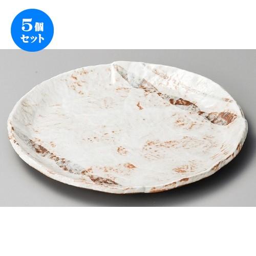 5個仕掛ける ☆ お皿 ☆ 志野タタキ9.0丸皿 [ 288 x 23粍 ] 【小料理屋 はたご屋 和食器 飲食店 御役目用 】 食器-皿-キッチン、日用品、文具