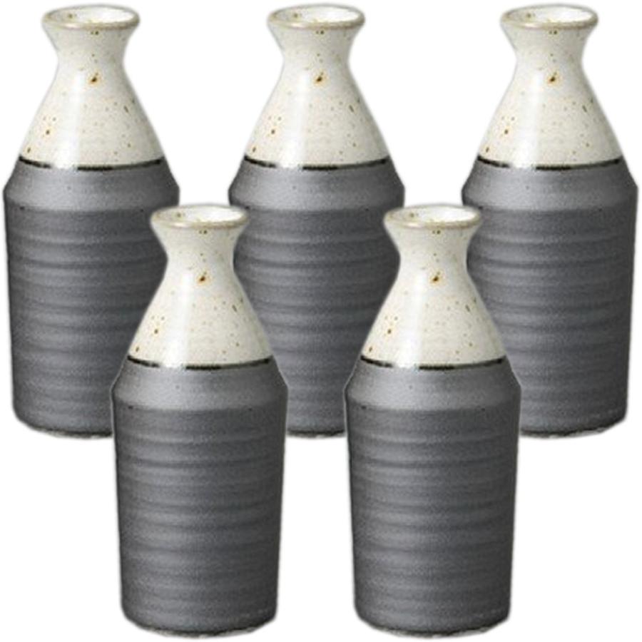 5個セット ☆ 酒器 ☆ 南蛮口白駒型徳利小 [ 55 x 148mm・180cc ] 【居酒屋 割烹 和食器 飲食店 業務用 】