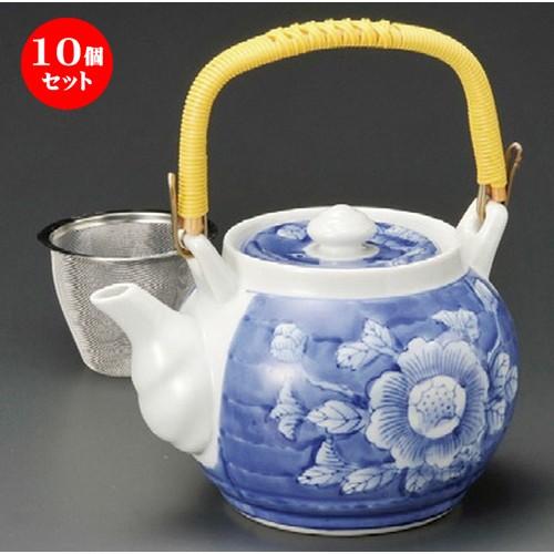10個セット 土瓶 ダミ牡丹8号土瓶 1 550cc 料亭 旅館 和食器 飲食店 業務用 Supersport Tn