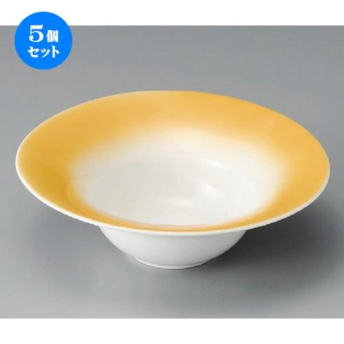 5個セット ☆ 向付 ☆ オレンジスイングボール（小） [ 165 x 40mm ] 【料亭 旅館 和食器 飲食店 業務用 】