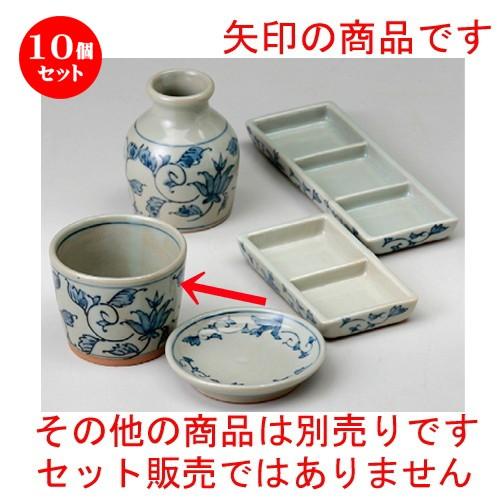 10個セット ☆ ソバ小物 ☆ 古染唐草そば千代口 [ 76 x 58mm ] 【蕎麦屋 定食屋 和食器 飲食店 業務用 】
