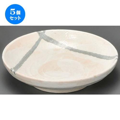 5個セット ☆ 麺皿 ☆ 志野流し7.5めん皿 [ 222 x 53mm ] 【蕎麦屋 定食屋 和食器 飲食店 業務用 】
